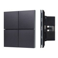  - INTELLIGENT ARLIGHT Кнопочная панель KNX-304-23-IN Black (BUS, Frameless) (IARL, IP20 Металл, 2 года)