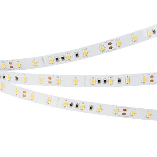 Лента ULTRA-C60-12mm 24V Day4000 (30 W/m, IP20, 5630, 5m) (Arlight, Открытый) Светодиодная лента ULTRA-C60, открытая. Светодиоды 5630, 60 шт/м (300 шт на 5 м), белая плата, ширина 12 мм, скотч 3M. Цвет ДНЕВНОЙ 4000 K, цветопередача CRI>85, угол 120°. Питание 24V, мощность 30 Вт/м (150 Вт на 5 м). Размеры 5000x12x1.5 мм. Мин. отрезок 100 мм, 6 светодиодов. Цена за 1 м. Установка на профиль обязательна!