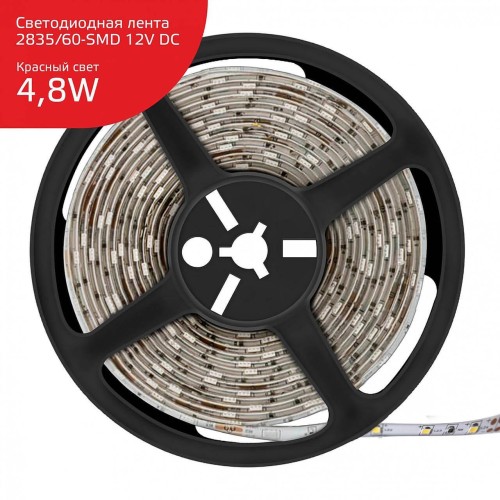 Светодиодная лента Gauss 4,8W/m 60LED/m 2835SMD красный 5M 355000705 