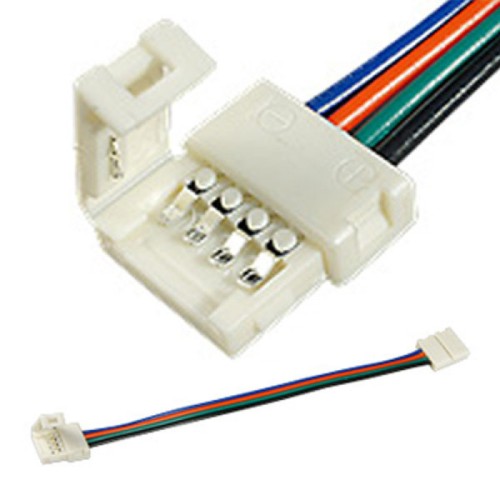 Коннектор выводной FIX-RGB10-2 (ANR, -) 2 разъема с фиксаторами, на проводе 15см, для соединения 2-х отрезков светодиодных RGB лент шириной 10мм. Максимальный допустимый ток 4А. Не рекомендуется соединять длинные отрезки лент!