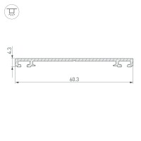  - Профиль-держатель PHS-3X-BASE-H4.3-2000 ANOD (Arlight, Алюминий)