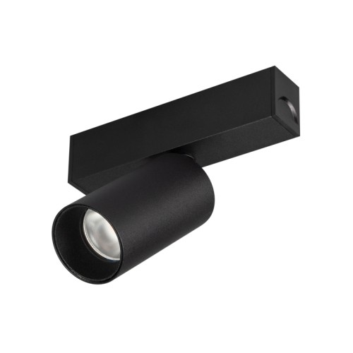 Светильник MAG-SPOT-25-R65-5W Warm3000 (BK, 30 deg, 24V) (Arlight, IP20 Металл, 5 лет) Светильник поворотный для магнитных треков шириной 25 мм, 5 Вт. Цвет свечения ТЕПЛЫЙ 3000K, световой поток 350лм, угол 30°, CRI>90. Корпус прямоугольный, металл, цвет черный, IP20. Размеры LxWxH 100x20x95 мм. Входное напряжение DC24V, мощность 5 Вт. Драйвер DС24V/AC230V поставляется отдельно.Диаметр светоизлучающего модуля 35 мм. Диммируется только с 026407, 027633.