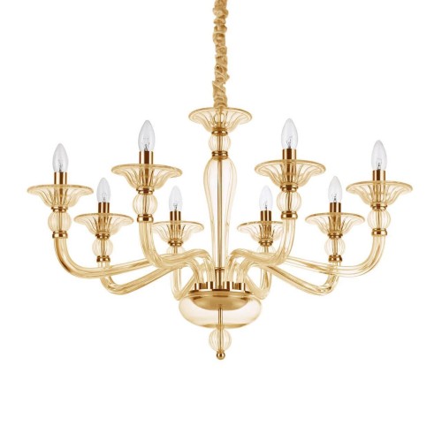 Подвесная люстра Ideal Lux Danieli SP8 Ambra 159973 
