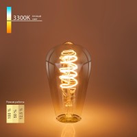  - Лампа светодиодная филаментная диммируемая Elektrostandard BL160 E27 5W 2700K золотая 4690389073656