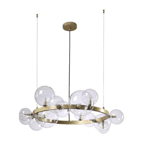Подвесная люстра Crystal Lux Agata SP15 V2 Gold/Transparente 