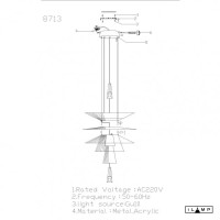  - Подвесной светильник iLamp Lotus 8713P/S MGL