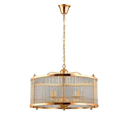 Подвесная люстра Crystal Lux Tadeo SP6 D600 Gold/Transparente 