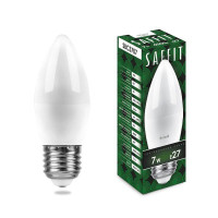  - Лампа светодиодная Saffit E27 7W 4000K Свеча Матовая SBC3707 55033