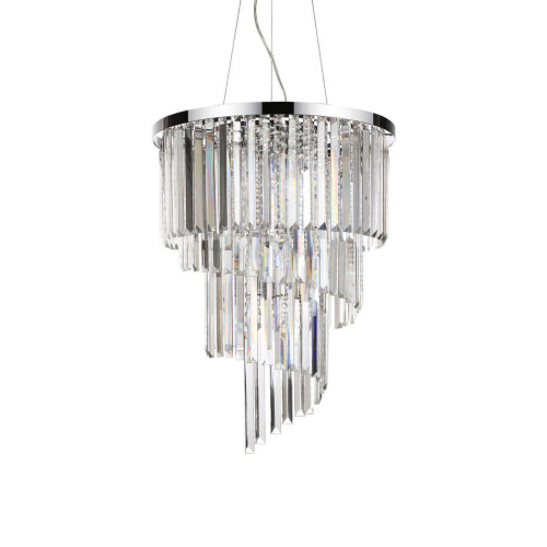 Подвесная люстра Ideal Lux Carlton SP12 Cromo 166247 