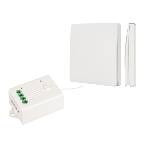 INTELLIGENT ARLIGHT Беспроводной выключатель серии TY, комплект (230V, WI-FI, 5A) (IARL, -) Комплект из выключателя и беспроводной кнопочной панели для дистанционного включения и выключения любых осветительных приборов (люстры, бра, светильники, светодиодные ленты, уличное освещение) и бытовой техники (кондиционеры, вентиляторы, утюги, розетки, насосы и пр.). Беспроводная панель не требует ни батареек, ни внешнего питания, поэтому может быть размещена в любом удобном месте. Дальность срабатывания сигнала с панели до выключателя – до 100 м. Поддерживается управление со смартфона из любой точки мира через приложение INTELLIGENT ARLIGHT, доступного для ANDROID и IOS. Совместим с голосовым пощником Алиса от ЯНДЕКС.