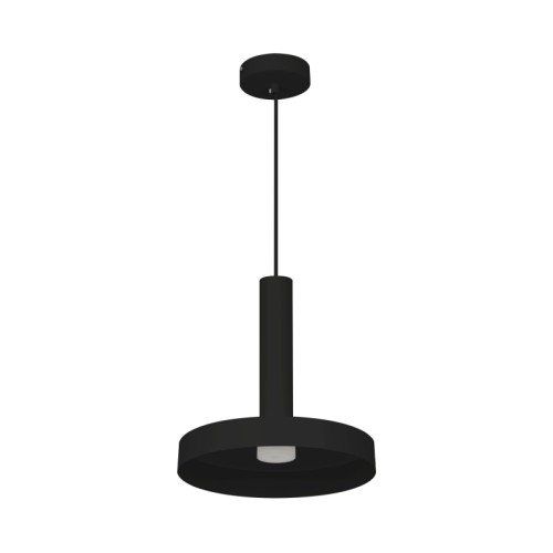 Светильник SP-ERIC-R250-8W Warm3000 (BK, 120 deg, 230V) (Arlight, IP20 Металл, 3 года) Подвесной светильник. Мощность 8 Вт, св. поток 650 лм, 89 лм/Вт, теплый 3000 K, CRI>80, угол 120°, напряжение питания 230 В. Черный круглый корпус из алюминия, рассеиватель каленое матовое стекло , степень защиты IP20. Размер: диаметр 250 мм, высота основания 40 мм, общая высота 260 мм. Монтаж подвесной, длина подвеса 1500 мм, регулируемая. Габариты чаши Ø120x30 мм. Драйвер 12-20 В, 300 мА, пульсация 