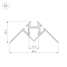 Профиль ARH-DECORE-S12-INT-2000 ANOD внутренний (Arlight, Алюминий) - Профиль ARH-DECORE-S12-INT-2000 ANOD внутренний (Arlight, Алюминий)