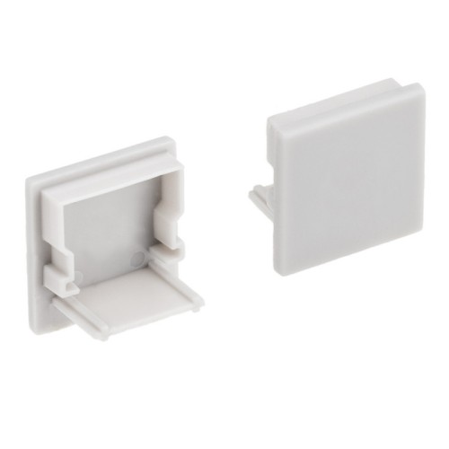 Заглушка ARH-WIDE-B-H20 Square глухая (Arlight, Пластик) PVC серая заглушка, глухая, для профиля WIDE-B-H20 Square.