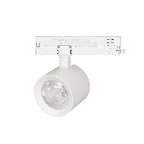 Светильник LGD-NIKA-4TR-R100-20W Day4000 (WH, 24 deg, 230V) (Arlight, IP20 Металл, 5 лет) Светильник подвесной для треков/шин 4 провода, 20Вт. Цвет свечения ДНЕВНОЙ 4000K, световой поток 1990лм, угол 24°, CRI>90. Корпус круглый, металл, цвет белый, IP20. Размеры DxH Ø100x85мм. Входное напряжение AC220-240V, мощность 20Вт. Драйвер встроенный в адаптер (30-40V, 450mA).