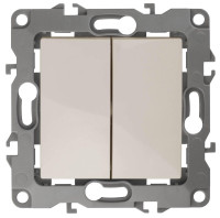  - Выключатель двухклавишный ЭРА 12 10AX 250V 12-1104-02 Б0014646