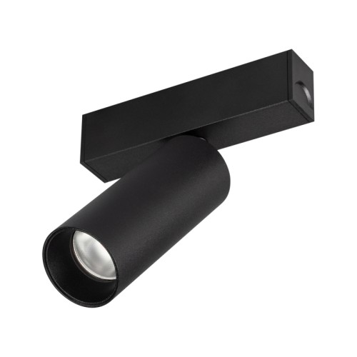 Светильник MAG-SPOT-25-R90-9W Day4000 (BK, 30 deg, 24V) (Arlight, IP20 Металл, 5 лет) Светильник поворотный для магнитных треков шириной 25 мм, 9 Вт. Цвет свечения ДНЕВНОЙ 4000K, световой поток 630 лм, угол 30°, CRI>90. Корпус прямоугольный, металл, цвет черный, IP20. Размеры LxWxH 100x20x120 мм. Входное напряжение DC24V, мощность 9 Вт. Драйвер DС24V/AC230V поставляется отдельно.Диаметр светоизлучающего модуля 35 мм. Диммируется только с 026407, 027633.