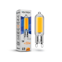  - Лампа светодиодная филаментная Voltega G9 5W 2800К прозрачная VG9-K1G9warm5W 7090