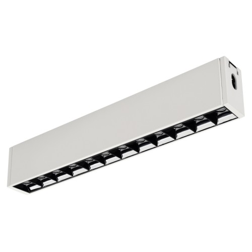 Светильник CLIP-38-LASER-S330-12W Day4000 (WH, 36 deg, 24V) (Arlight, IP40 Металл, 3 года) Подвесной/накладной светильник для системы CLIP 38мм, 12Вт. Цвет свечения ДНЕВНОЙ 4000K, световой поток 860 лм, угол 36°, CRI>90. Корпус прямоугольный, металл, цвет белый, IP40. Размеры LxWxH 330x38x64мм. Входное напряжение DC24V, мощность 12Вт. Драйвер в комплект не входит.