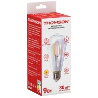  - Лампа светодиодная филаментная Thomson E27 9W 2700K прямосторонняя трубчатая прозрачная TH-B2107