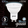 Лампа светодиодная Gauss GU10 9W 4100K матовая 101506209 - Лампа светодиодная Gauss GU10 9W 4100K матовая 101506209