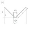 Профиль ARH-DECORE-S6-EXT-2000 ANOD внешний (Arlight, Алюминий) - Профиль ARH-DECORE-S6-EXT-2000 ANOD внешний (Arlight, Алюминий)