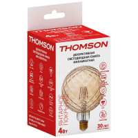  - Лампа светодиодная филаментная Thomson E27 4W 1800K шар прозрачная TH-B2193