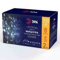  - Светодиодная гирлянда ЭРА мишура 220V холодный белый ENIN - WC Б0047971