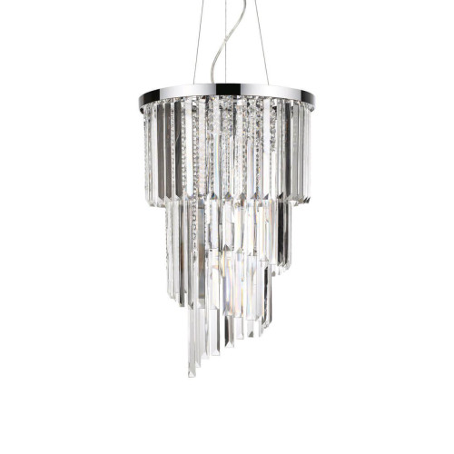 Подвесная люстра Ideal Lux Carlton SP8 Cromo 117737 