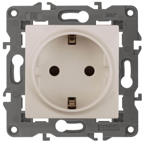 Розетка ЭРА Elegance 2P E Schuko 16A 250V 14-2101-02 Б0034265 