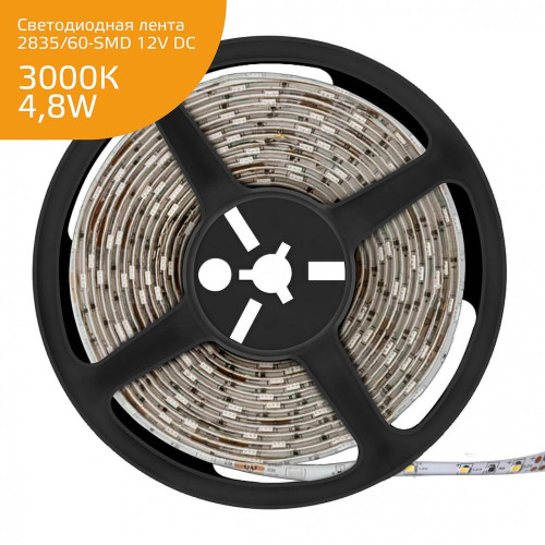 Светодиодная лента Gauss 4,8W/m 60LED/m 2835SMD теплый белый 5M 355000105 