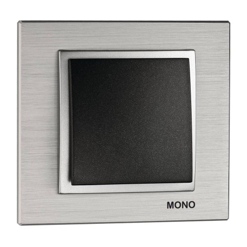 Рамка 1-постовая Mono Electric Style Aluminium серебро 107-800000-160 