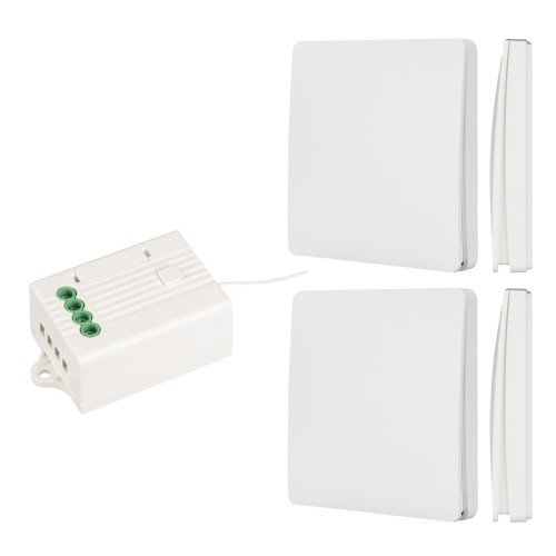 INTELLIGENT ARLIGHT Проходной выключатель серии TY, комплект (230V, WI-FI, 5A) (IARL, -) Комплект из выключателя и двух беспроводных кнопочных панелей для дистанционного включения и выключения любых осветительных приборов (люстры, бра, светильники, светодиодные ленты, уличное освещение) и бытовой техники (кондиционеры, вентиляторы, утюги, розетки, насосы и пр.) из двух мест. Проходные зоны, спальня, садовые дорожки и т.п. и это не полный перечень возможных применений. Беспроводная панель не требует ни батареек, ни внешнего питания, поэтому может быть размещена в любом удобном месте. Она имеет защиту IP 67 и может быть установлена на улице. Дальность срабатывания сигнала с панели до выключателя – до 100 м. Поддерживается управление со смартфона из любой точки мира через приложение INTELLIGENT ARLIGHT, доступного для ANDROID и IOS.