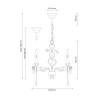 - Подвесная люстра Lucia Tucci Angelo 147.3 Ivory