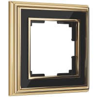  - Рамка Werkel Palacio на 1 пост золото/черный WL17-Frame-01 4690389103582
