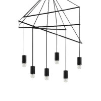  - Подвесная люстра Ideal Lux Pop SP6 Nero 158815