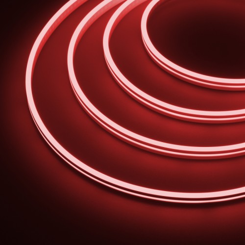 Гибкий неон ARL-MOONLIGHT-1004-SIDE 24V Red (Arlight, Вывод прямой, 3 года) Гибкая герметичная лента (неон серии MOONLIGHT), сечение 4×10 мм. Светодиоды SMD 2835 120 шт/м. Цвет свечения КРАСНЫЙ, угол излучения 115°. Мощность 6.8 Вт/м, питание 24 В. Класс пылевлагозащиты IP65. Размеры 5000×4×10 мм. Мин. отрезок 42 мм. Горизонтальный изгиб SIDE, минимальный радиус изгиба 30 мм. Катушка 5 м. Цена за 1 м. Гарантия 3 года.
