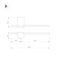  - Светильник SP-VINCI-S600x55-7W Warm3000 (WH, 110 deg, 230V) (Arlight, IP20 Металл, 3 года)