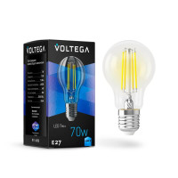  - Лампа светодиодная Voltega E27 7W 4000K прозрачная VG10-A60E27cold7W-F 7141