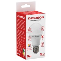  - Лампа светодиодная Thomson E27 9W 3000/4000/6500K груша матовая TH-B2165