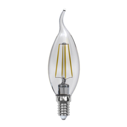 Лампа светодиодная филаментная Uniel E14 5W 3000K прозрачная LED-CW35-5W/WW/E14/CL/MB GLM10TR UL-00002368 