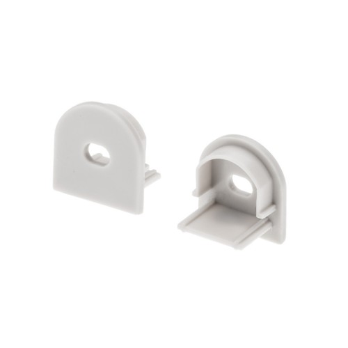 Заглушка ARH-WIDE-B-H20 Round с отверстием (Arlight, Пластик) PVC серая заглушка, с отверстием, для профиля WIDE-B-H20 Round.