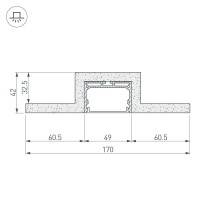  - Гипсокартонный Модуль ARL-LINE-50-2000 (ГКЛ 9.5мм) (Arlight, -)