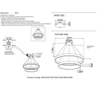  - Подвесная люстра Crystal Lux MUCHOS SP123W LED D600+800 GOLD