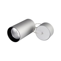  - Светильник подвесной SP-POLO-R85-2-15W Warm White 40deg (Silver, Black Ring) (Arlight, Металл)