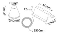  - Подвесной комплект для шинопровода Crystal Lux CLT 0.210 03 WH