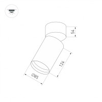  - Светильник SP-POLO-SURFACE-FLAP-R85-15W Warm3000 (BK-WH, 40 deg) (Arlight, IP20 Металл, 3 года)