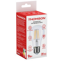  - Лампа светодиодная филаментная Thomson E27 9W 4500K груша прозрачная TH-B2062