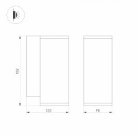  - Светильник LGD-FORMA-WALL-R90-12W Day4000 (GR, 44 deg, 230V) (Arlight, IP54 Металл, 3 года)