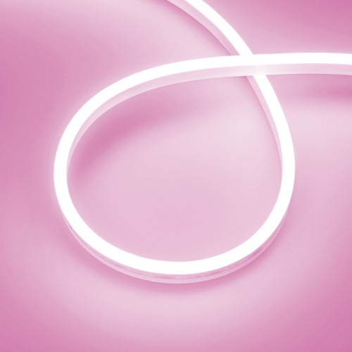 Лента герметичная AURORA-PS-A120-12x6mm 24V Pink (10 W/m, IP65, 2835, 5m) (Arlight, Силикон) 