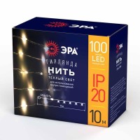 Светодиодная гирлянда ЭРА нить 220V теплый свет ENIN -10NW Б0047964